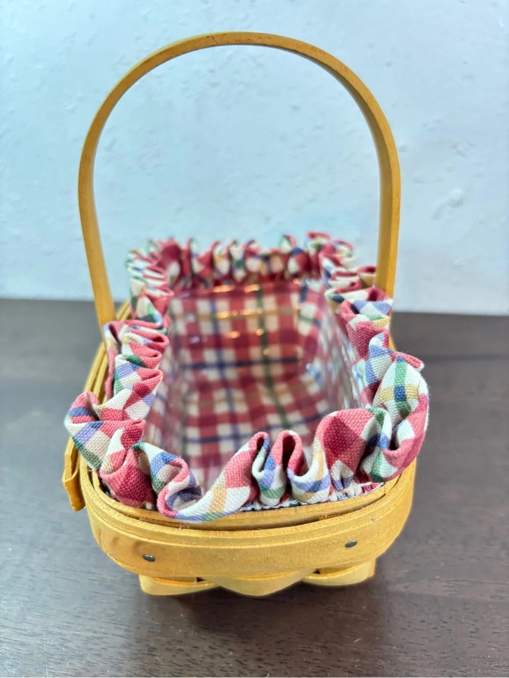 Longaberger Handwoven Small Basket - Natural Wood Tone